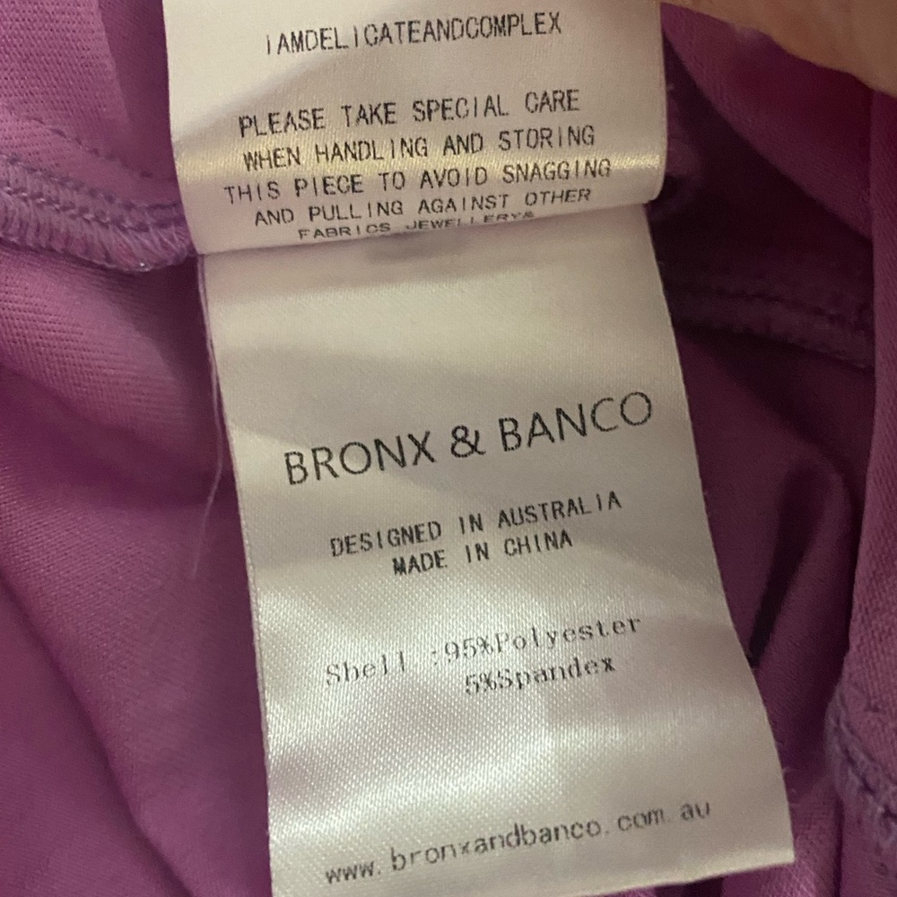 BRONX and BANCO Lavender Metallic Shimmer Long Sleeve Maxi Dress Gown Slit 2 - Picture 9 of 11
